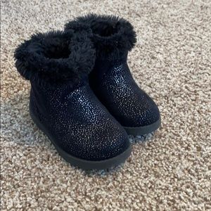 Cat & Jack black sparkle boots